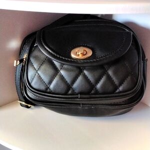 Black over the shoulder crossbody purse